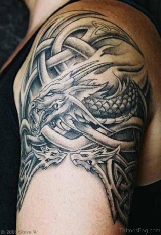 Raptor Tattoo On Left Shoulder