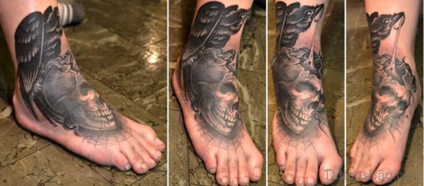 Raven Skull Tattoo