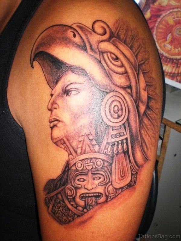 Realistic Aztec Tattoo 