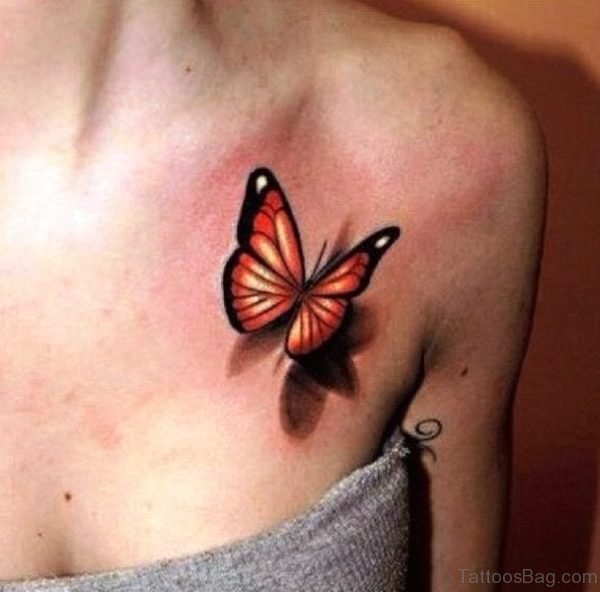 Realistic Butterfly Tattoo