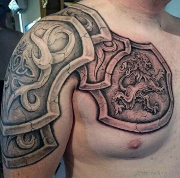 Realistic Armor Tattoo