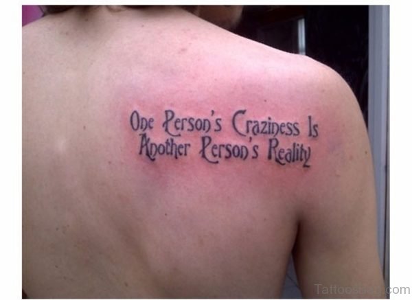 Reality Quote Tattoo