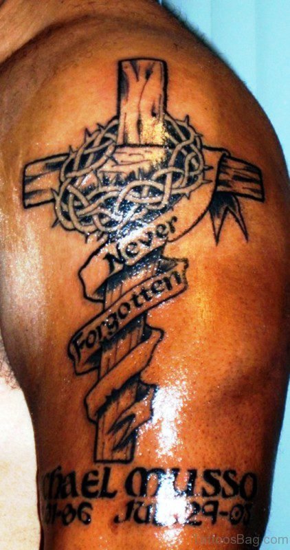 Religious Shoulder Tattoo 
