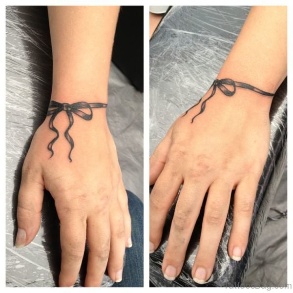Ribbon Wrist Tattoo