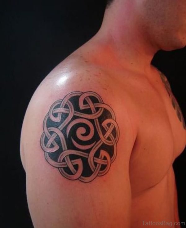Right Shoulder Celtic Tattoo For Men