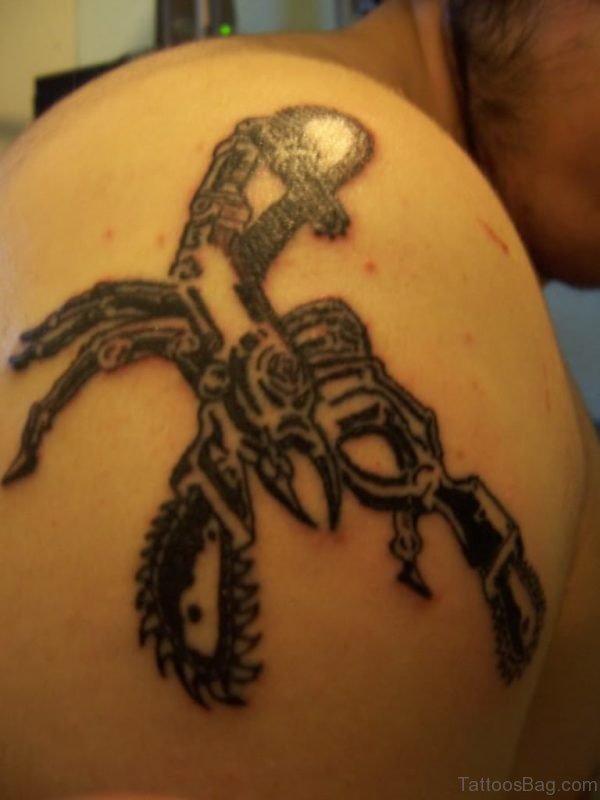 Right Shoulder Scorpion Tattoo