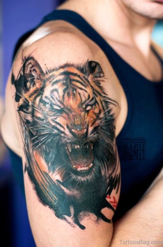 Roaring Tiger Tattoo 