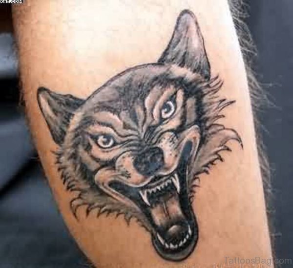 Roaring Wolf Tattoo 