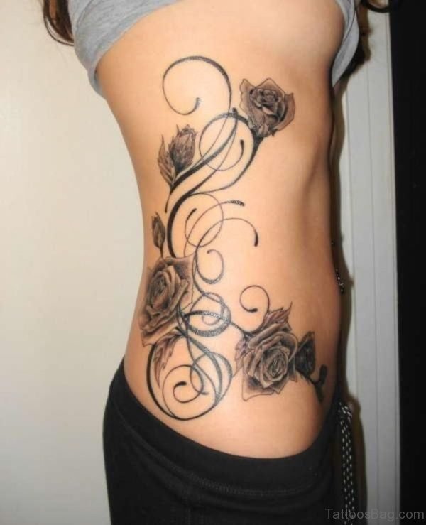 Rose And Tribal Tattoo
