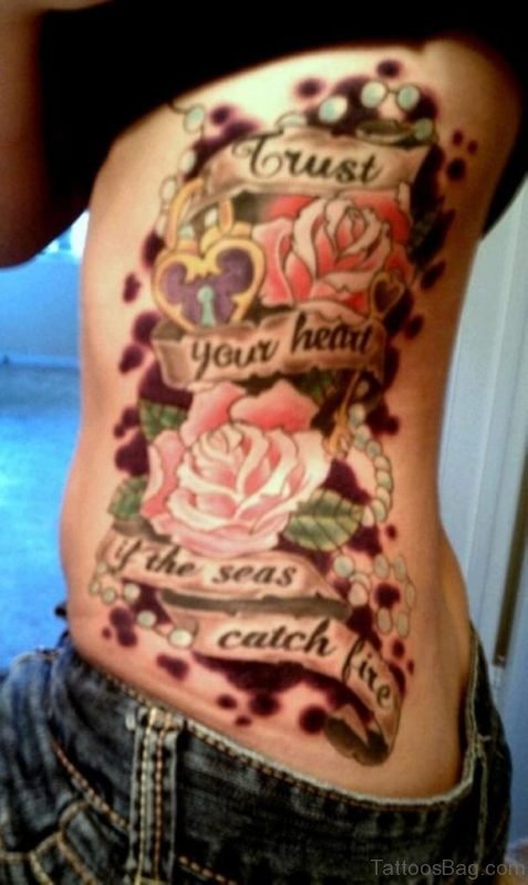 Rose And Word Tattoo