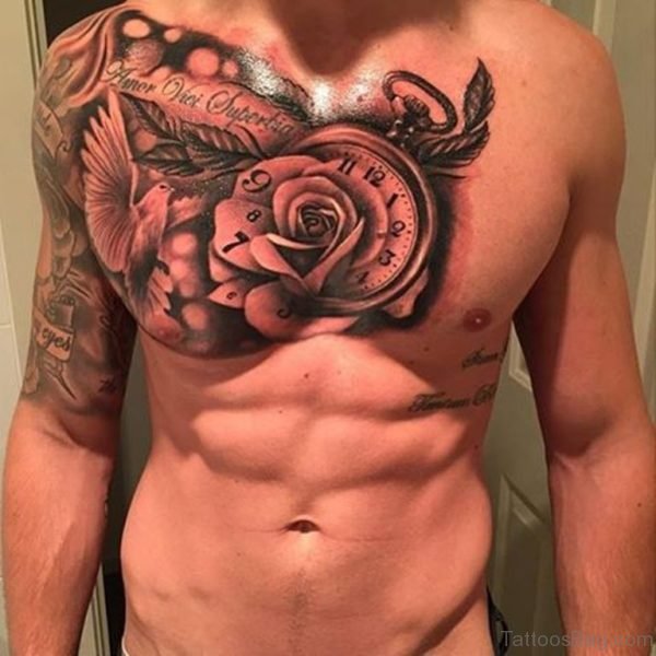 Rose Clock Tattoo