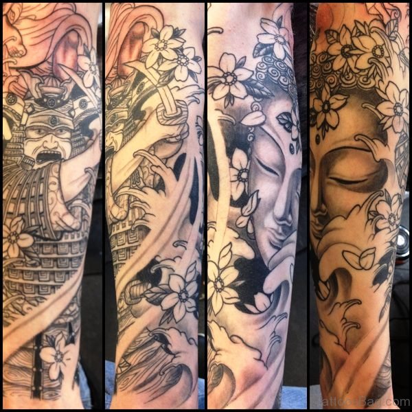 Samurai Buddha Tattoo Design