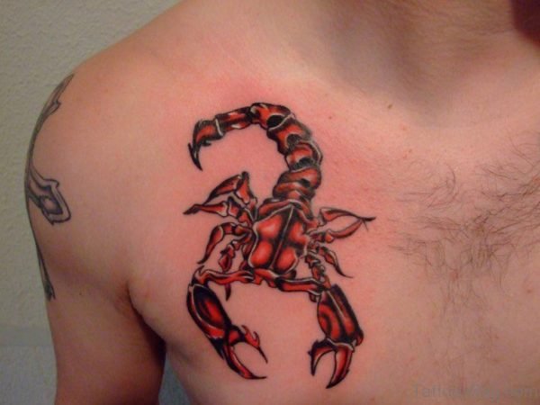 Scorpion Tattoo Design On Chest