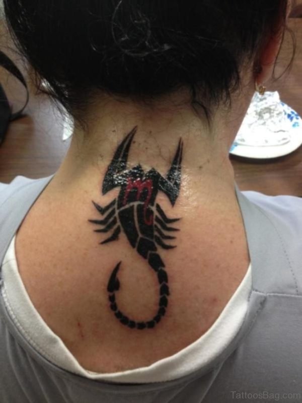 Scorpion Tattoo Design On Nape 