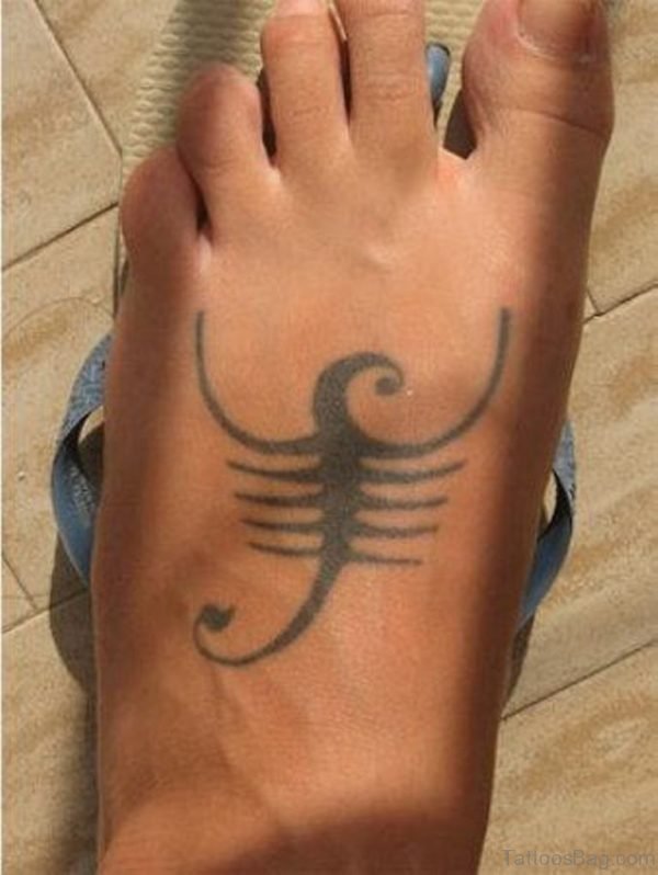 Scorpion Tattoo On Foot