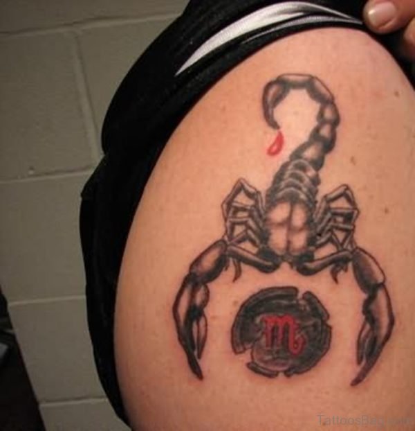 Scorpion Tattoo On Man Shoulder