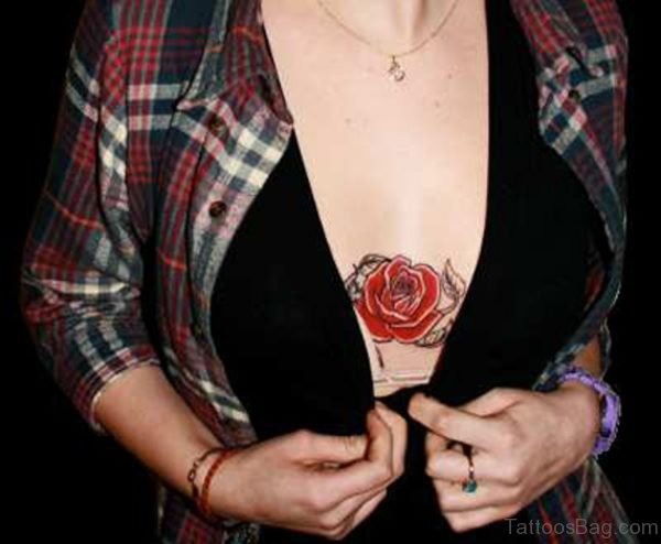 Sexy Red Rose Tattoo
