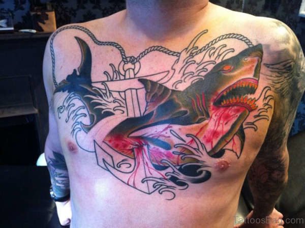 Shark And Anchor Tattoo