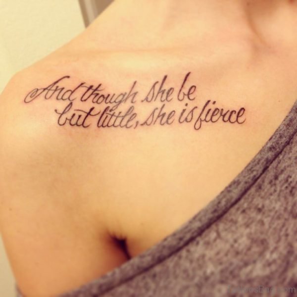 She Is Fierce Quote Tattoo
