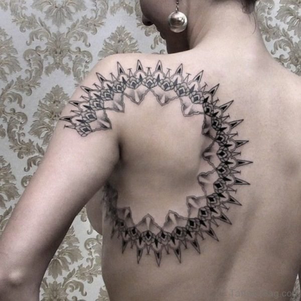 Shoulder Geometric Tattoo Design