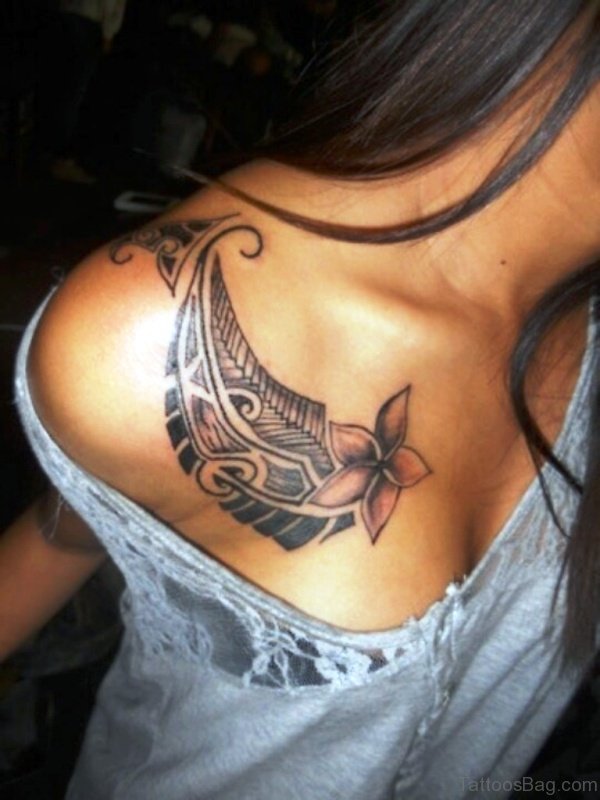 Shoulder Tattoo Rose For Girl