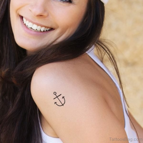 Simple Anchor Tattoo Shoulder