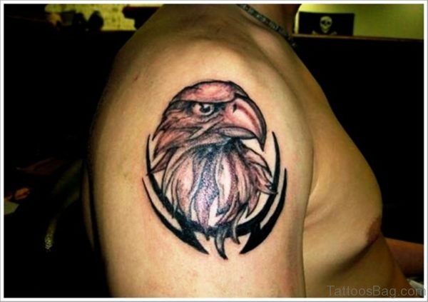 Simple Eagle Shoulder Tattoo Design