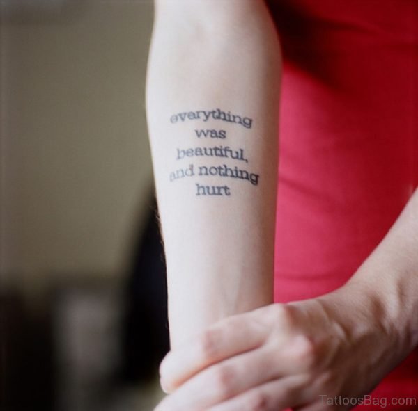 Simple Words Tattoos On Arm Image