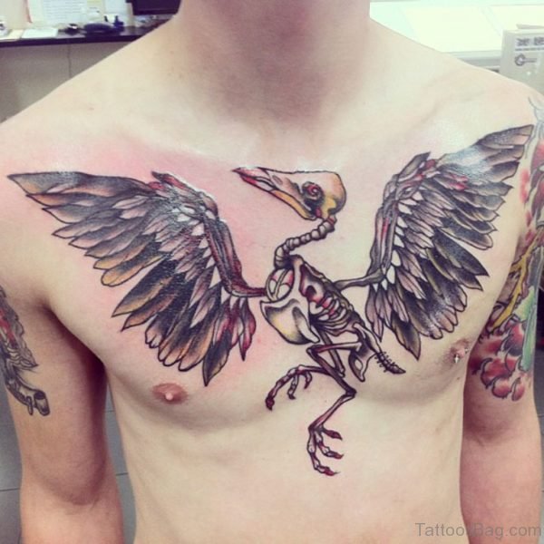 Skeleton Birds Tattoo 