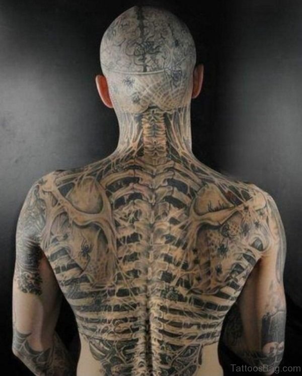 Skeleton Tattoo On Back