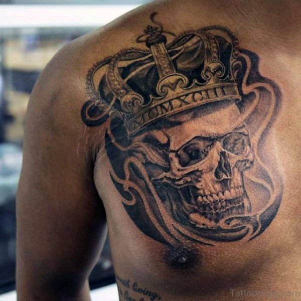 Skull With Imperial Crown Tattoo