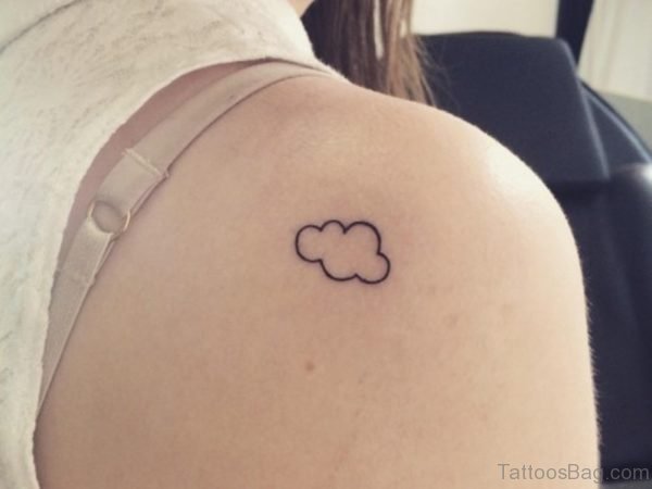 Small Black Cloud Tattoo