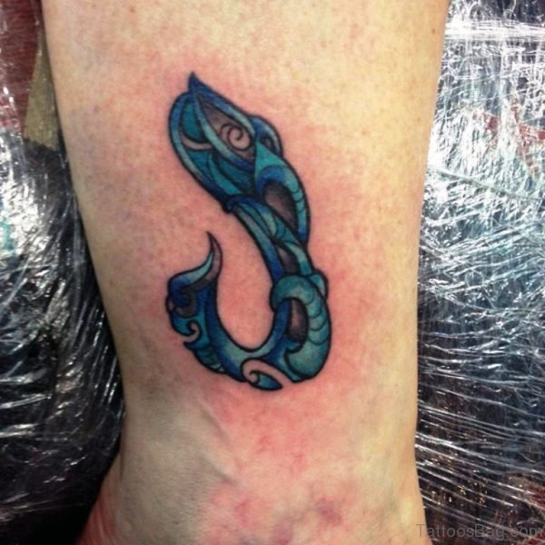 Small Blue Fish Tattoo 