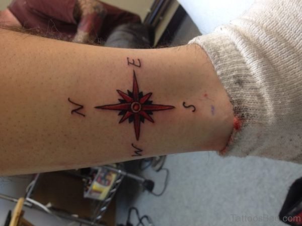Small Compass Tattoo 