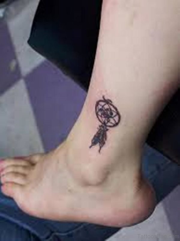 Small Dreamcatcher Tattoo For Ankle