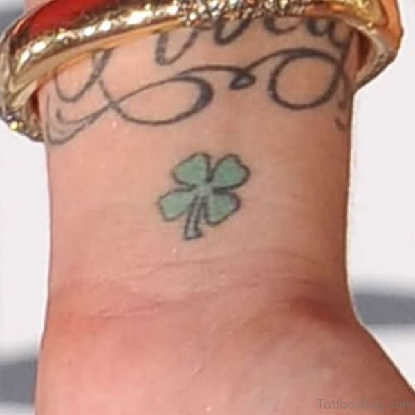 Small Four Leaf Tattoo On Wrist