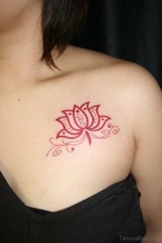 Small Pink Lotus Tattoo