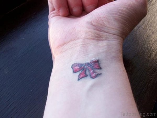 Small Ribbon Wrist Tattoo
