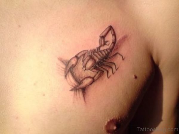 Small Scorpion Tattoo For Chest
