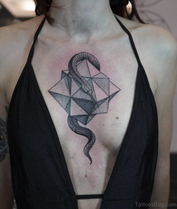 Snake And Diamond Tattoo