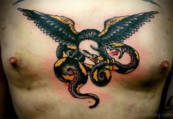 Snake And Eagle Tattoo