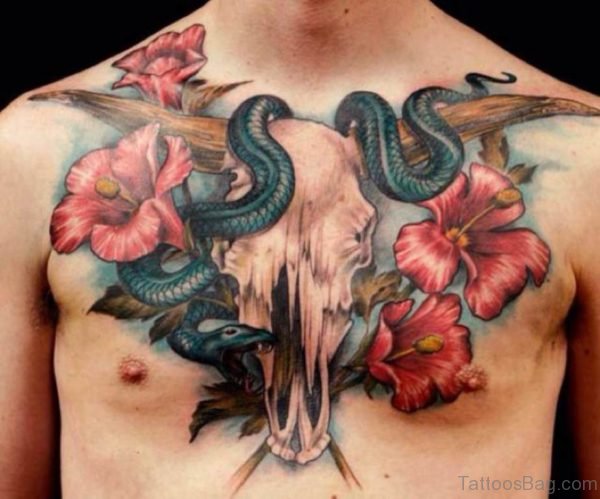 Snake And Skull Tattoo