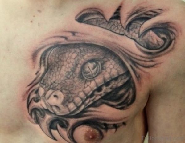 Snake Face Tattoo