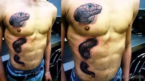 Snake Tattoo For Chest