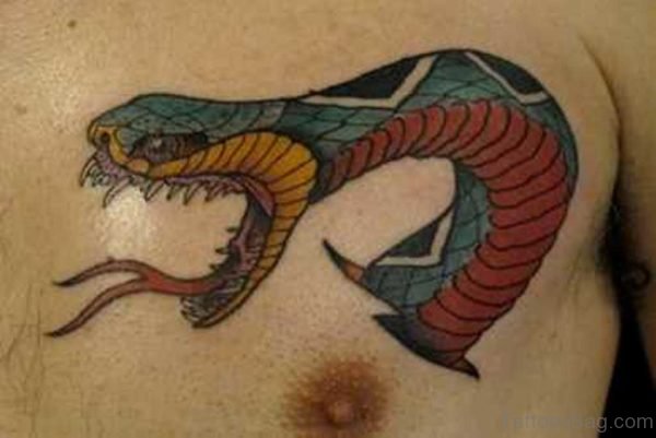 Snake Tattoo on Chest