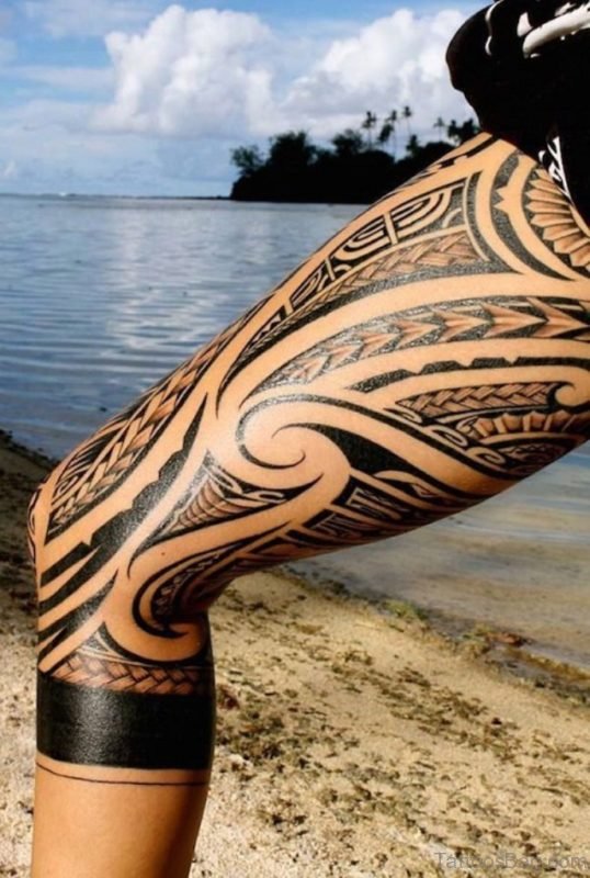 Solid Tribal Tattoo Design
