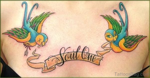 Soul One And Swallow Tattoo