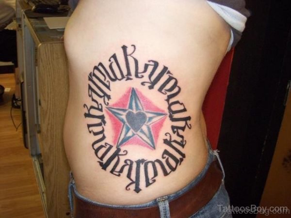 Star And Ambigram Tattoo