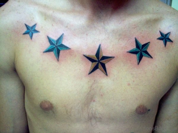 Star Tattoo On Chest 