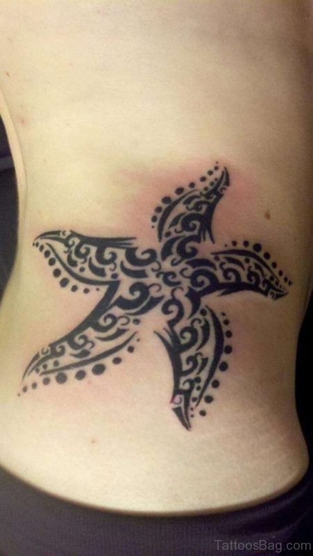 Starfish Tattoo On Rib